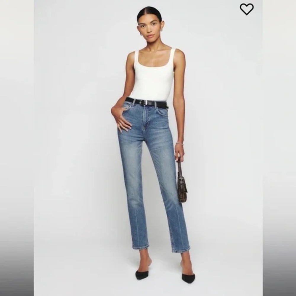 Reformation Liza Ultra High Rise Straight Jeans Organic Cotton